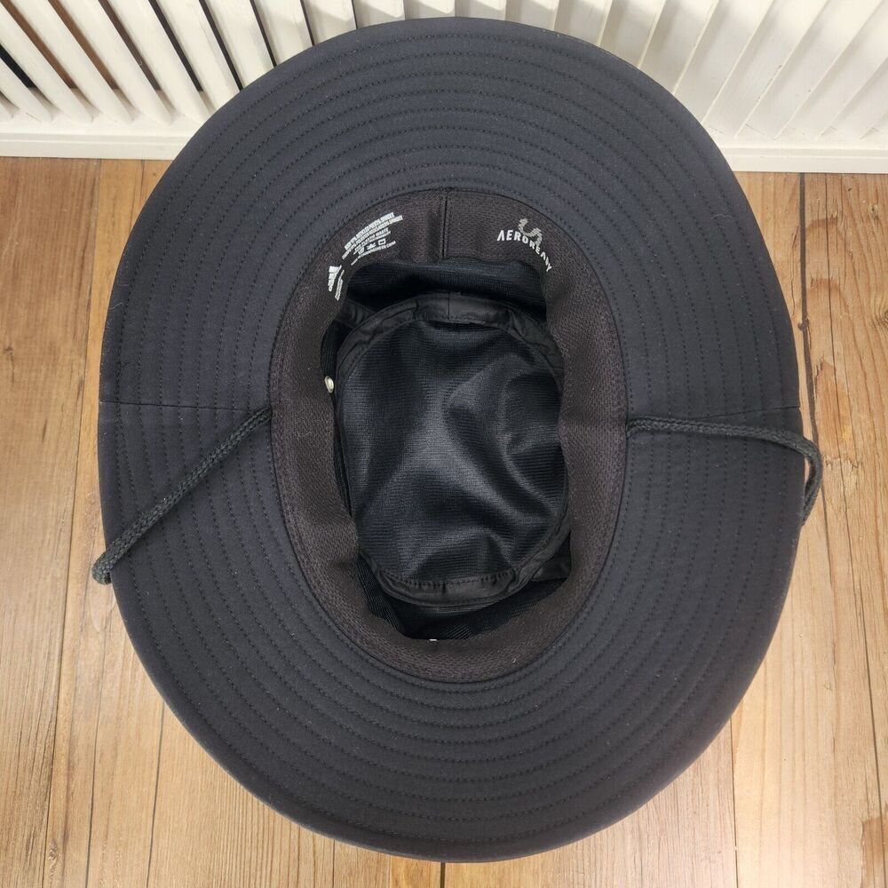 Adidas Aeroready Victory Bucket Hat Black Sun Protection Outdoor One Size Hiking - Picture 8 of 13